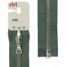 Riri 3551226/60/5861 Молния металлическая, разъемная, на атласной тесьме, 6 мм, 60 см, зеленый холодный