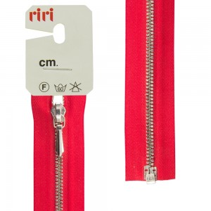 Riri 8351130/65/2407 Молния металлическая, разъемная, 3 мм, 65 см, красный