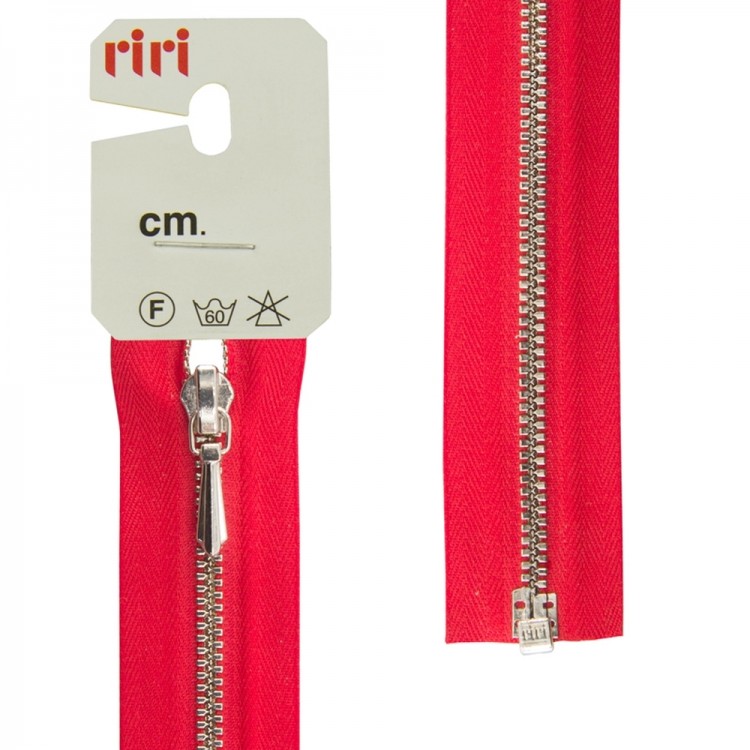 Riri 8351130/65/2407 Молния металлическая, разъемная, 3 мм, 65 см, красный