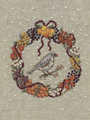 Le Bonheur des Dames 2698 November wreath - Redwing (Ноябрьский венок Краснокрылый)