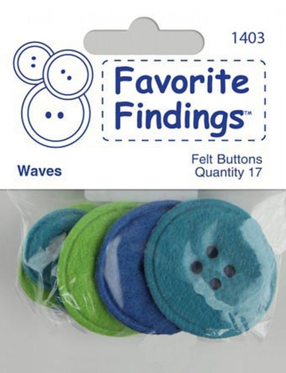 Blumenthal Lansing 550001403 Пуговицы из войлока Favorite Findings Felt "Цвета волны"