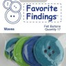Blumenthal Lansing 550001403 Пуговицы из войлока Favorite Findings Felt "Цвета волны"