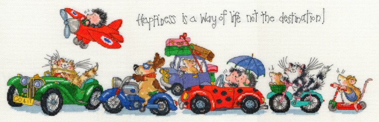 Набор для вышивания Bothy Threads XMS2 Happiness is a Way of Life (Счастье - это образ жизни)