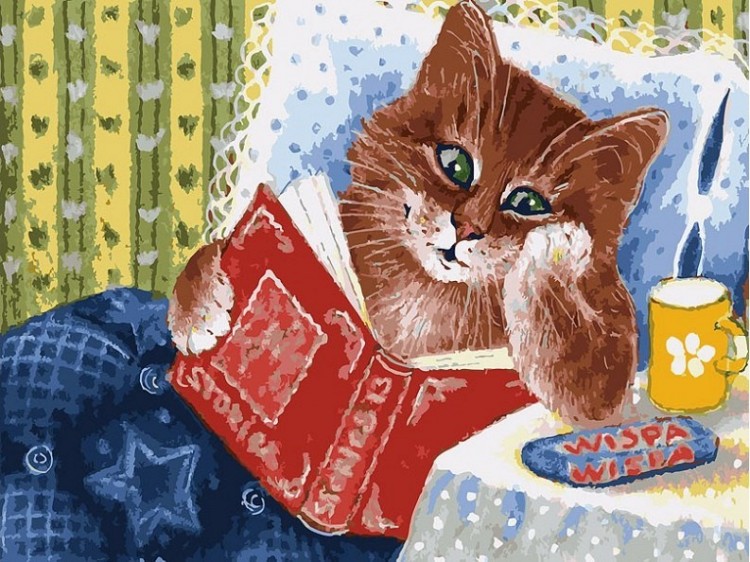 Белоснежка 041-AS Котик с книжкой