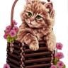 Gobelin Diamant 43.202 Котенок в корзине