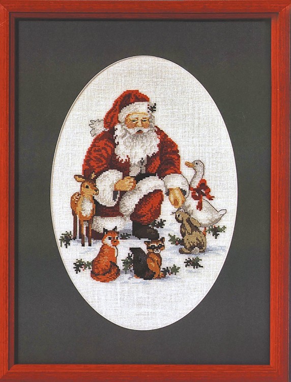 Набор для вышивания Oehlenschlager 99316 Санта с животнными