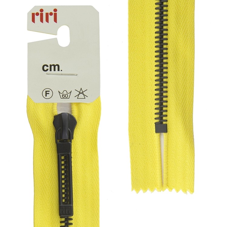 Riri 3034647/18/2304 Молния металлическая, неразъемная, карманная, 6 мм, 18 см, желтый