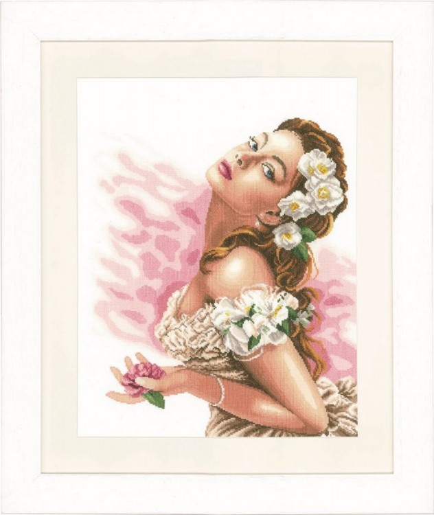 Набор для вышивания Lanarte PN-0144530 Lady of the camellias (Дама с камелиями)