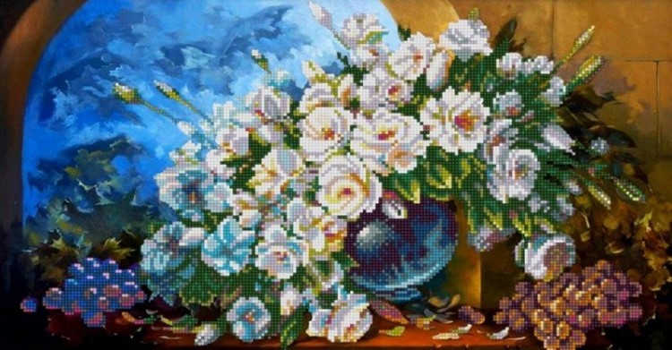 Конек 1252 Букет из белых роз