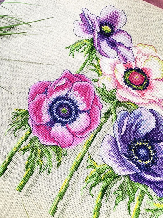 Набор для вышивания Марья Искусница 04.003.12 Цветы Анемоны