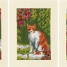 Набор для вышивания Vervaco PN-0188672 Кошки среди цветов (3 дизайна)