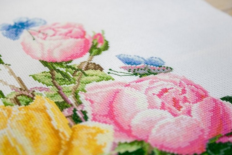 Набор для вышивания Luca-S BU4003 Желтые и бенгальские розы