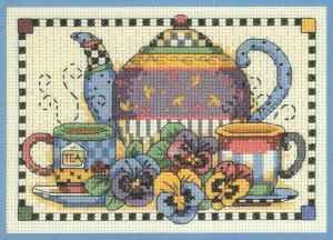 Dimensions 06877 Teatime Pansies (Анютины глазки для чаепития)