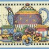 Набор для вышивания Dimensions 06877 Teatime Pansies (Анютины глазки для чаепития)