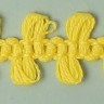 LAKIDAIN 511/115 Тесьма декоративная, цвет желтый, ширина 10 мм