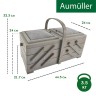 Aumueller 31/151/9 Шкатулка для рукоделия, 3-х этажная, античный серый