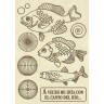 Stamperia KLSPA609 Набор высеченных декоративных элементов "Рыба"