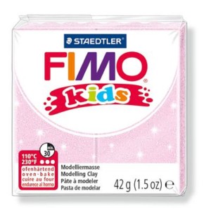Fimo 8030-206 Полимерная глина для детей Kids перламутровая светло-розовая