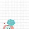 Блокнот KAWAII LOVE, наполненный любовью (голубой с кроликами)
