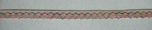 IEMESA 3155/A5 Мерсеризованное хлопковое кружево, ширина 13 мм, цвет бежевый с сиренево-желто-розовым