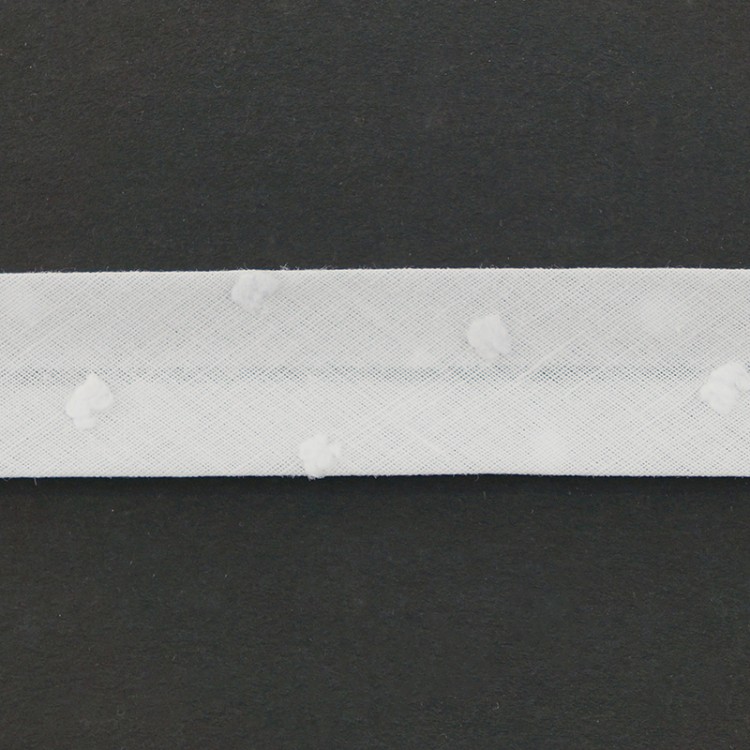 SAFISA 6552-20мм-02 Косая бейка хлопок, ширина 20 мм, цвет 02 - цвет белый