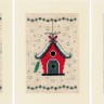 Набор для вышивания Vervaco PN-0165028 Рождественская птица и дом (3 дизайна)