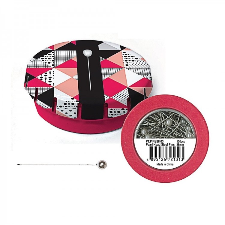 Hemline PT.PINS28.DB Булавки в жестяных коробочках