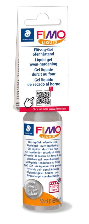 Fimo 8050-81 Liquid декоративный гель серебряный