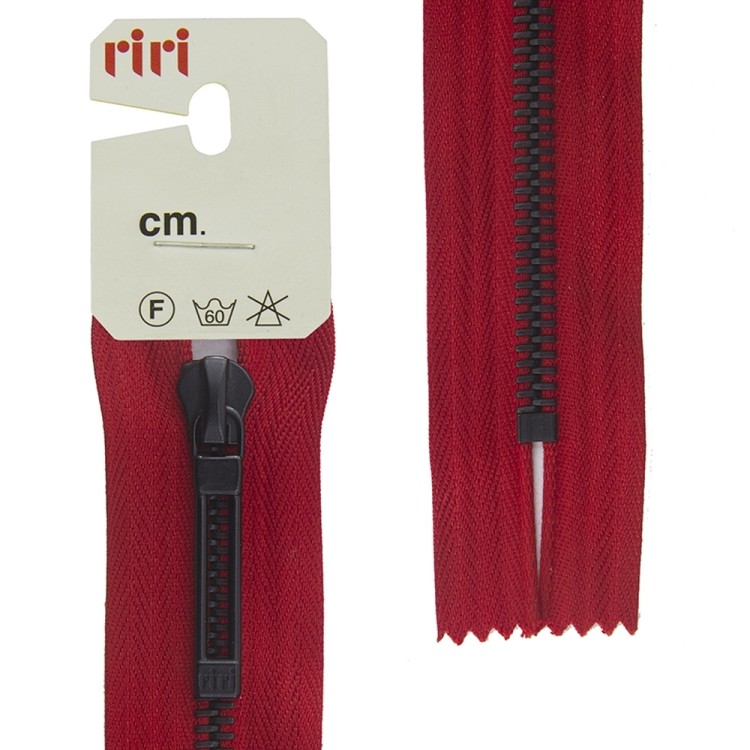 Riri 3034647/18/2407 Молния металлическая, неразъемная, карманная, 6 мм, 18 см, красный