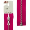 Riri 3551226/60/9407 Молния металлическая, разъемная, на атласной тесьме, 6 мм, 60 см, малиновый