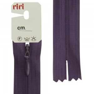 Riri 6010917/60/2510 Молния потайная, неразъемная, 4 мм, 60 см, баклажановый темный