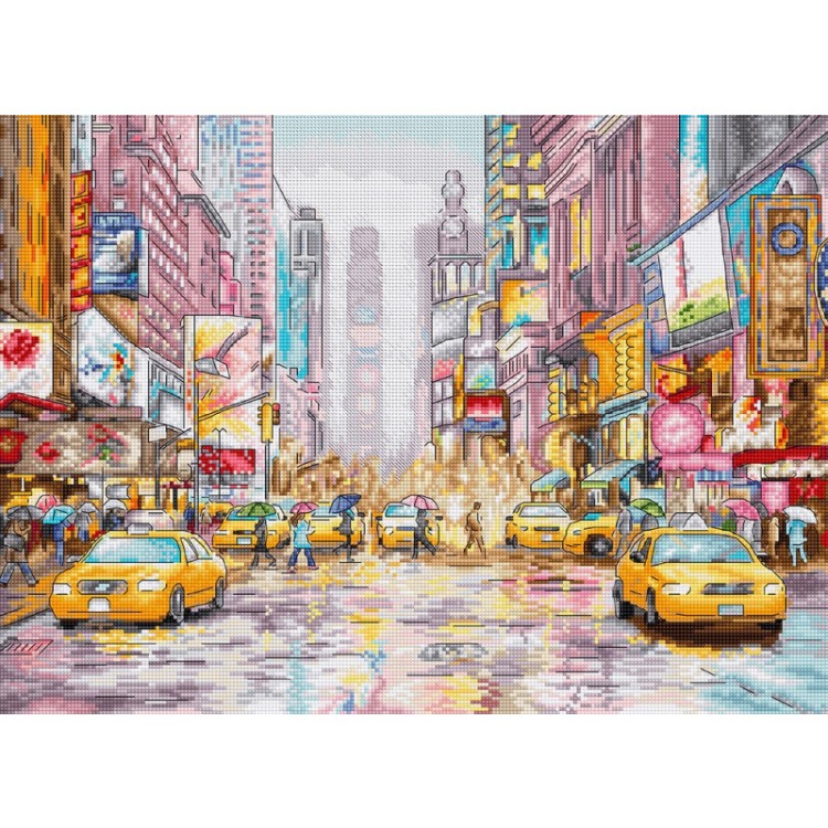 Набор для вышивания LetiStitch L8222 New York times square (Нью-Йорк Таймс-сквер)