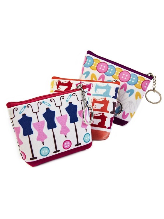 Hemline MR4646.DB Набор дорожный в кошельке со швейным принтом