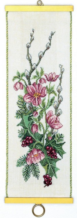 Набор для вышивания Eva Rosenstand 13-339 Рождественская роза и остролист