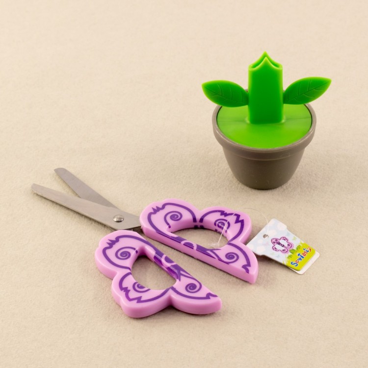 Hemline B4833 Детские ножницы "Цветочный горшок"