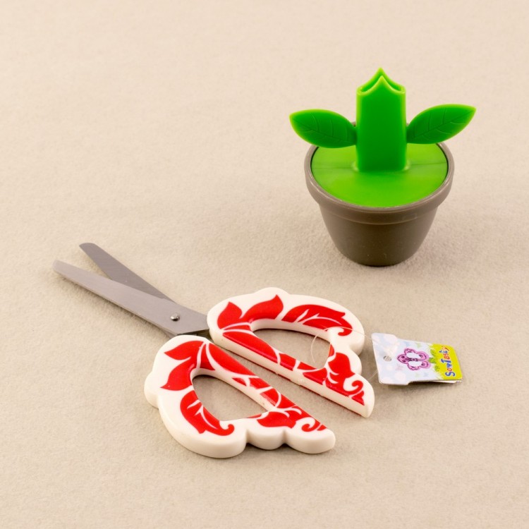 Hemline B4833 Детские ножницы "Цветочный горшок"