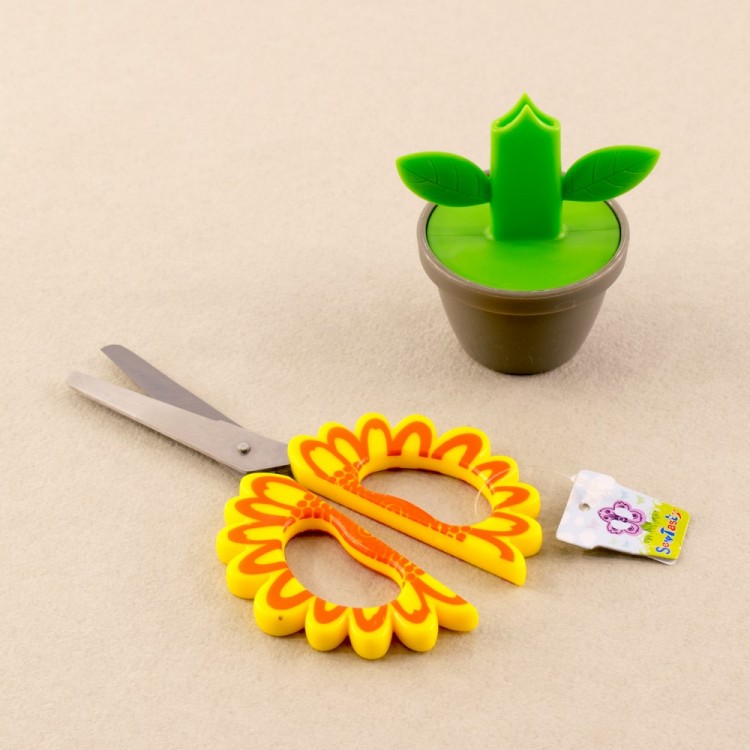 Hemline B4833 Детские ножницы "Цветочный горшок"