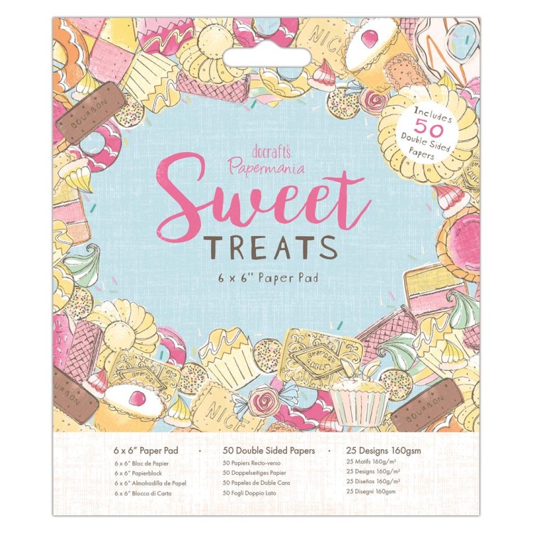 Docrafts PMA160519 Набор бумаги для скрапбукинга двухсторонней "SWEET TREATS"