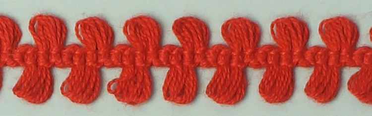LAKIDAIN 511/5 Тесьма декоративная, цвет красный, ширина 10 мм