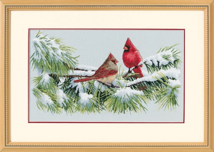 Набор для вышивания Dimensions 35178 Winter Cardinals (made in USA)
