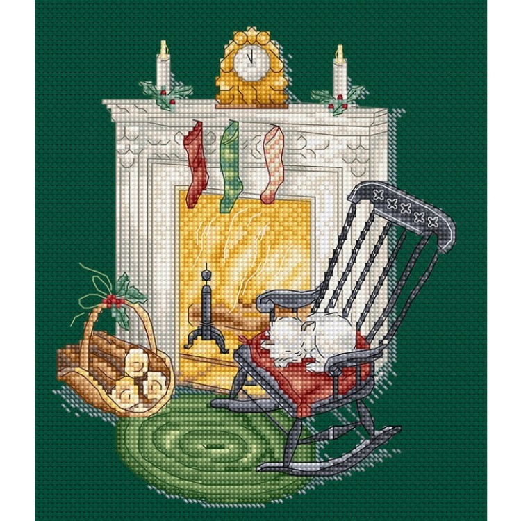 Набор для вышивания LetiStitch L8224 Resting by the chimney (Отдыхающий у камина)