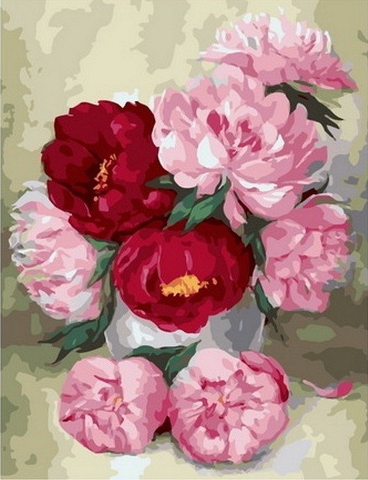 Paintboy GX36873 Розово-красные пионы