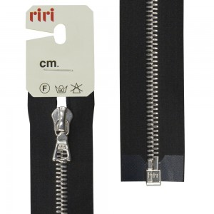 Riri 3551226/70/2110 Молния металлическая, разъемная, на атласной тесьме, 6 мм, 70 см, черный