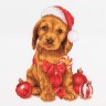 Набор для вышивания Thea Gouverneur 730A Christmas Puppy (Рождественский щенок)
