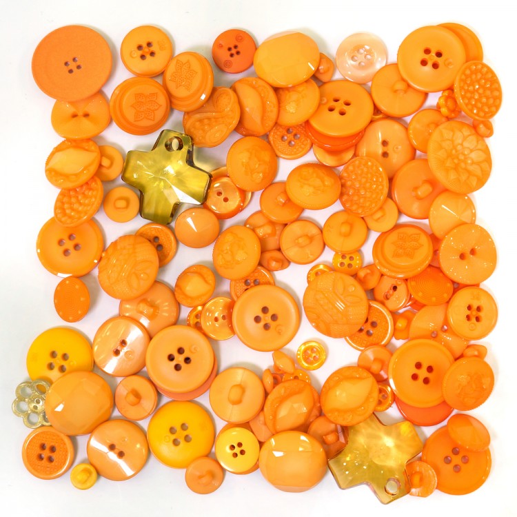 Sandra ADDES/Orange MIX Пуговицы Sandra в стеклянной банке, оранжевый