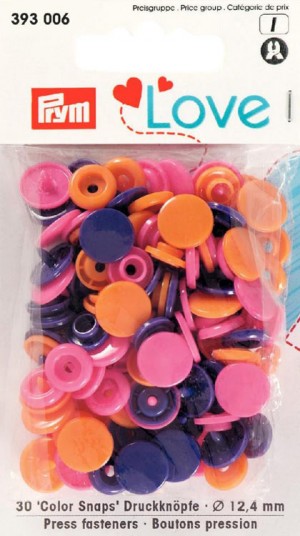 Prym 393006 Кнопки "Color Snaps", диаметр 12.4мм