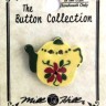 Mill Hill 86331 Декоративная пуговица "Yellow Teapot With Flower"