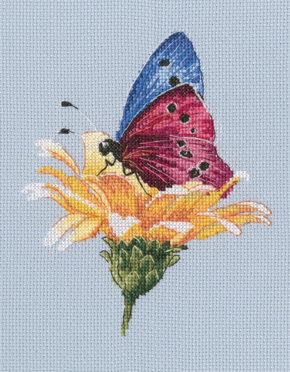 Набор для вышивания РТО M751 Бабочка на цветке