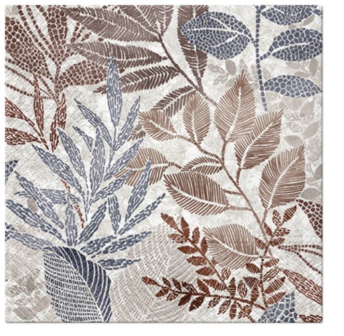 PAW Decor Collection SDL126805 Салфетка трехслойная для декупажа "Листья синие"