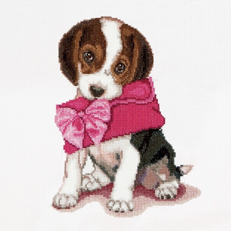 Набор для вышивания Thea Gouverneur 732A Puppy Love (Влюбленный щенок)